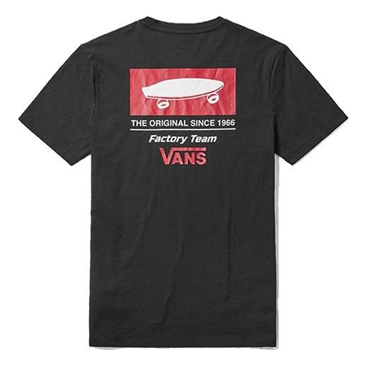 Vans Skateboard Printing Short Sleeve Couple Style Black VN0A3ZO7BLK