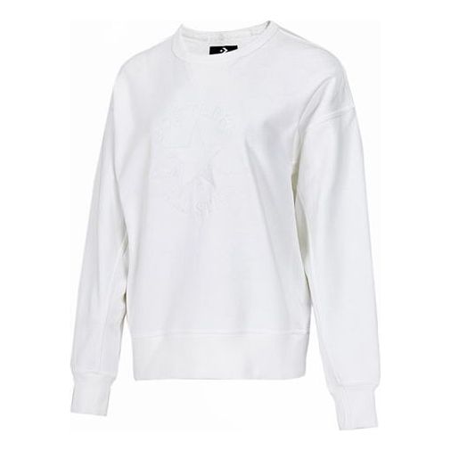 (WMNS) Converse All Star Sweatshirts Asia Sizing 'White' 10019811-A07