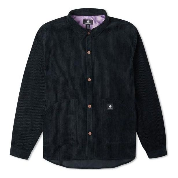 Converse Corduroy Button Shirt Asia Sizing 'Black' 10024006-A01