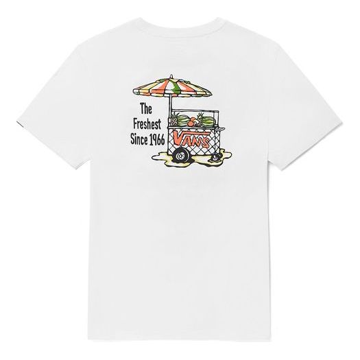 Vans Funny Printing Sports Round Neck Short Sleeve Unisex White VN0A5F3LWHT