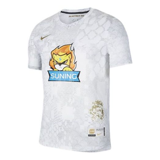 Nike x LPL Crossover Printing Breathable Quick Dry Casual Short Sleeve White DC6465-101