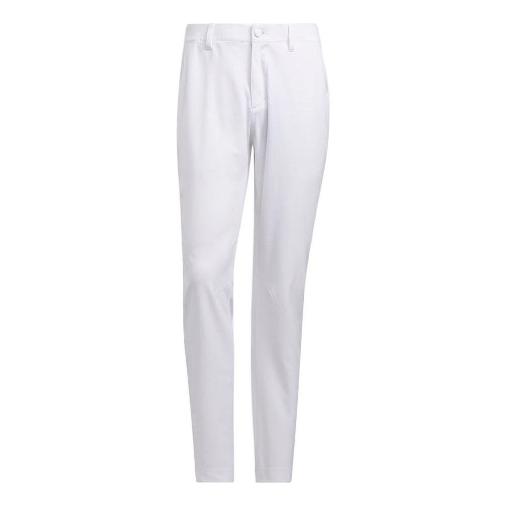 Men's adidas Solid Color Slim Fit Straight Casual Pants/Trousers White HA6231