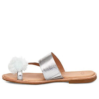 (WMNS) UGG Hadlee Metallic Silver Slippers 1101349-SLVR