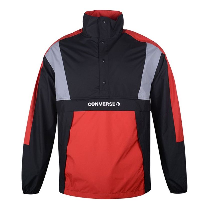 Converse ANORAK Track Jacket 'Black Red' 10017082-A02