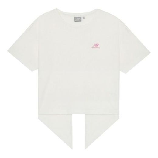 (WMNS) New Balance Round Neck Casual Short Sleeve White NEA33012-IV