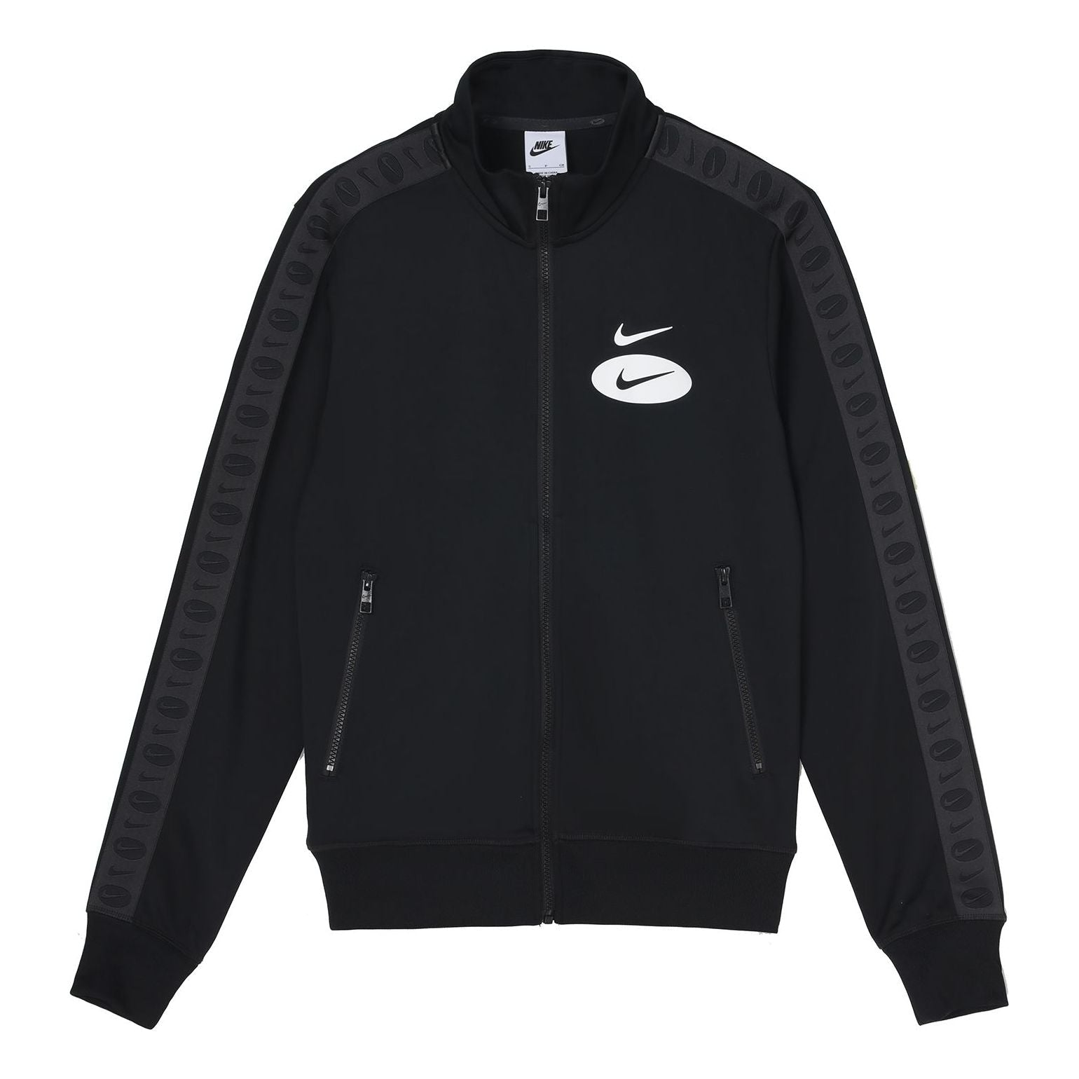 Nike Sportswear Swoosh League Logo Hoodie 'Black White' DM5474-010
