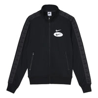 Nike Sportswear Swoosh League Logo Hoodie 'Black White' DM5474-010