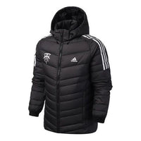 adidas Tmac Down Jkt Basketball Training Sports hooded Stay Warm Down Jacket Black EI9712