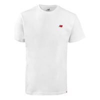 New Balance Men's New Balance Knit Tops Round Neck Breathable Short Sleeve White AMT91543-WT