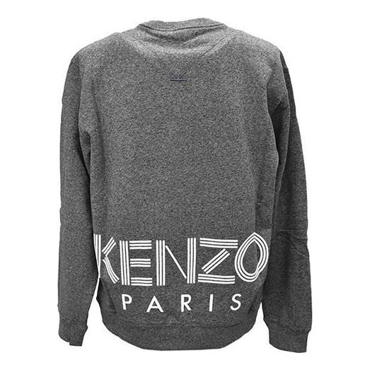 Men's KENZO SS21 Pure Cotton Round Neck Long Sleeves Pullover Gray F665SW1324MD-98