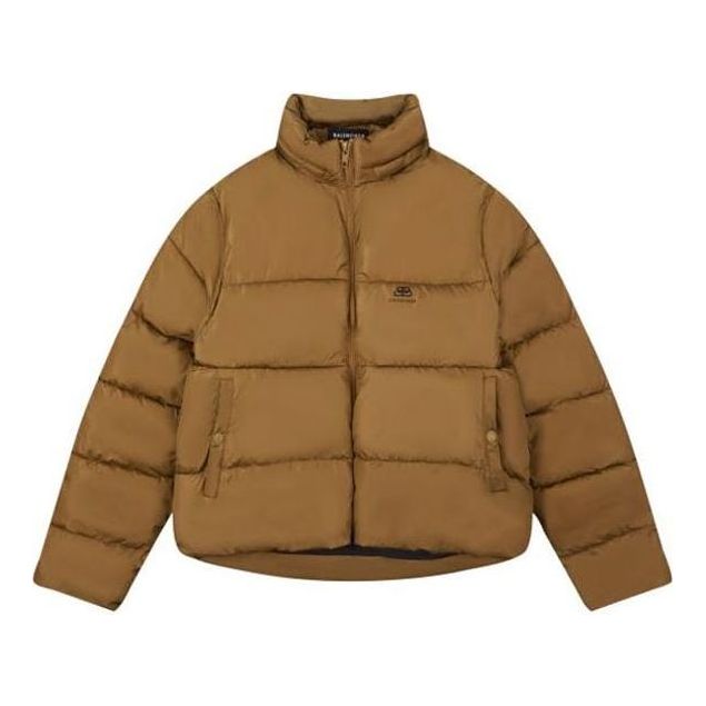 Balenciaga Interlocked BB Puffer Jacket 'Brown' 595224TG0262365