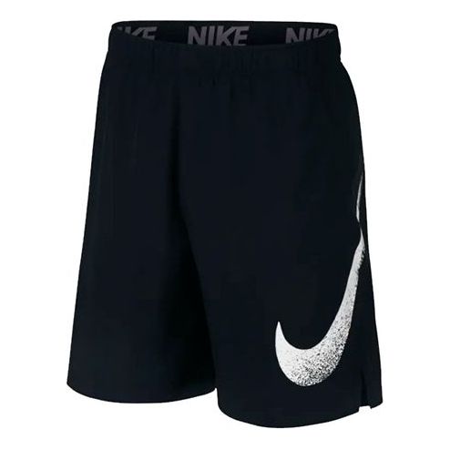 Nike Large Logo Casual Sports Shorts Black AJ8101-010