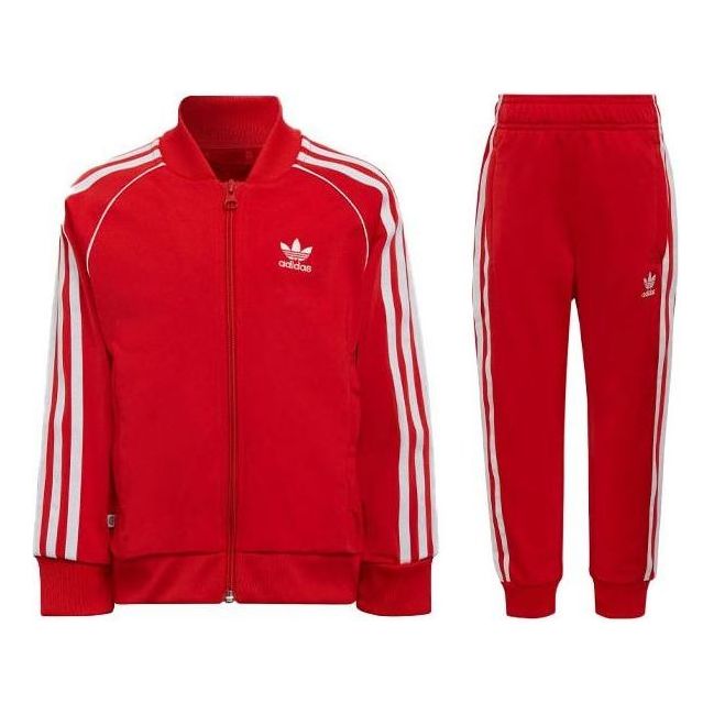 (GS) adidas Adicolor SST Track Suits 'Red' HF7471