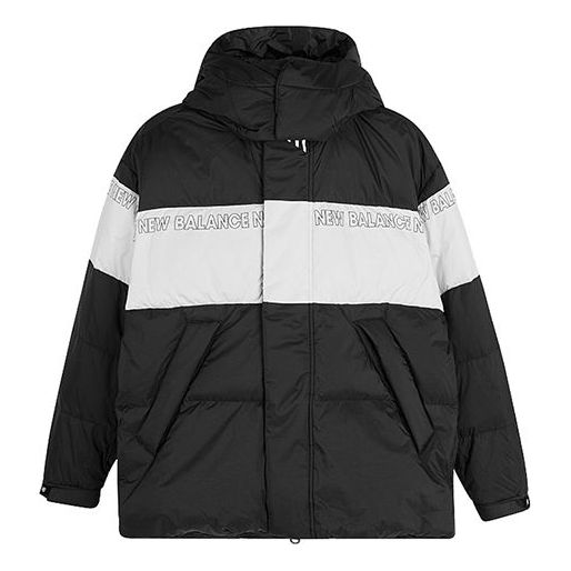 New Balance Colorblock Padded Jacket Asia Sizing 'Black White' NP943011-BK