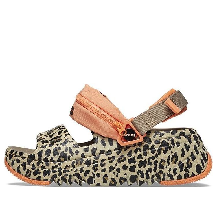 (WMNS) Crocs Hiker Xscape Animal Sandals 'Khaki Leopard' 208611-2BY
