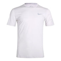 Men's Nike Cool Mylar Breathable Running Quick Dry Short Sleeve White T-Shirt 892995-100