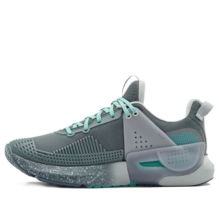 (WMNS) Under Armour Hovr Apex Running Shoes Grey/Green 3022209-300