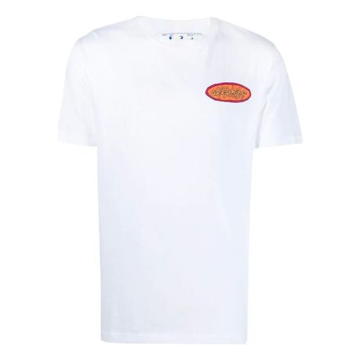 Off-White SS21 Alphabet Printing Loose Round Neck Short Sleeve Version White OMAA027S21JER0160184