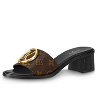 (WMNS) LOUIS VUITTON Lock It Heeled Mules 'Monogram' 1A578B