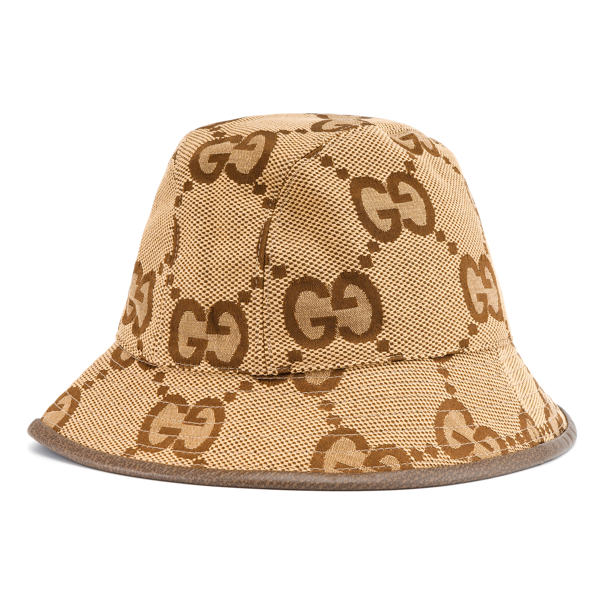 (WMNS) Gucci Jumbo GG Canvas Bucket Hat 'Camel Ebony' 681256-3HAGJ-2564