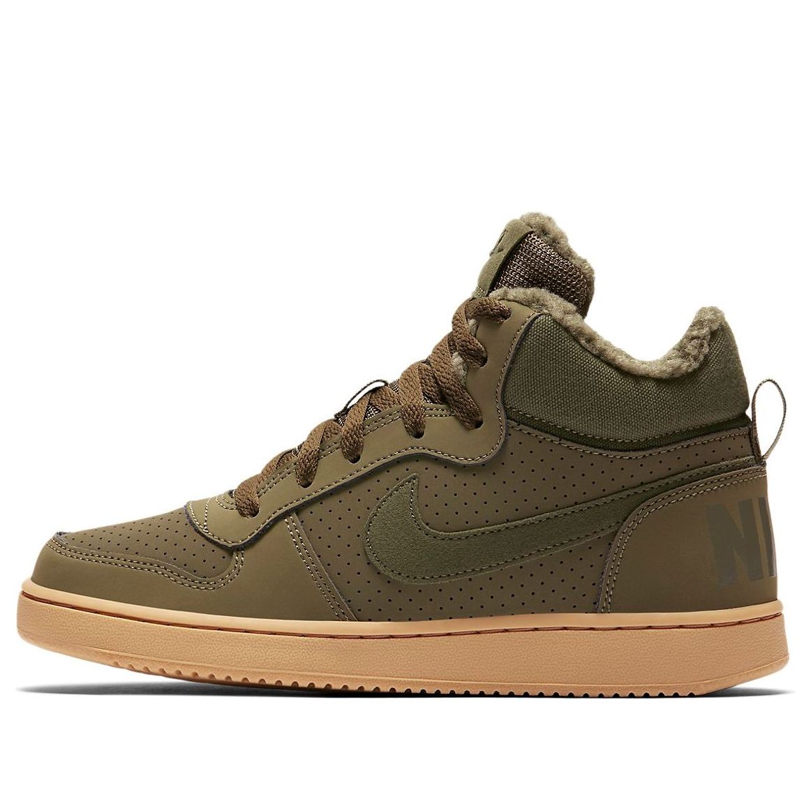 (GS) Nike Court Borought Mid Winter 'Olive Canvas Gum' AA3458-300