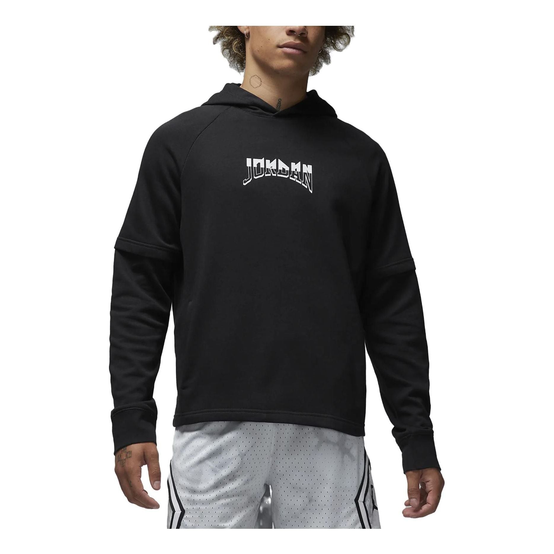 Air Jordan Dri-FIT Sport Graphic Fleece Pullover Hoodie 'Black' FB7570-010