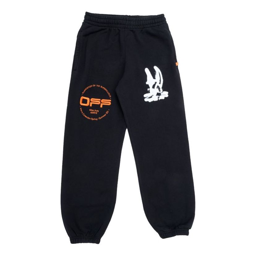Off-White Mens Spray Harry the Bunny Track Pants OMCH022R20E300091001