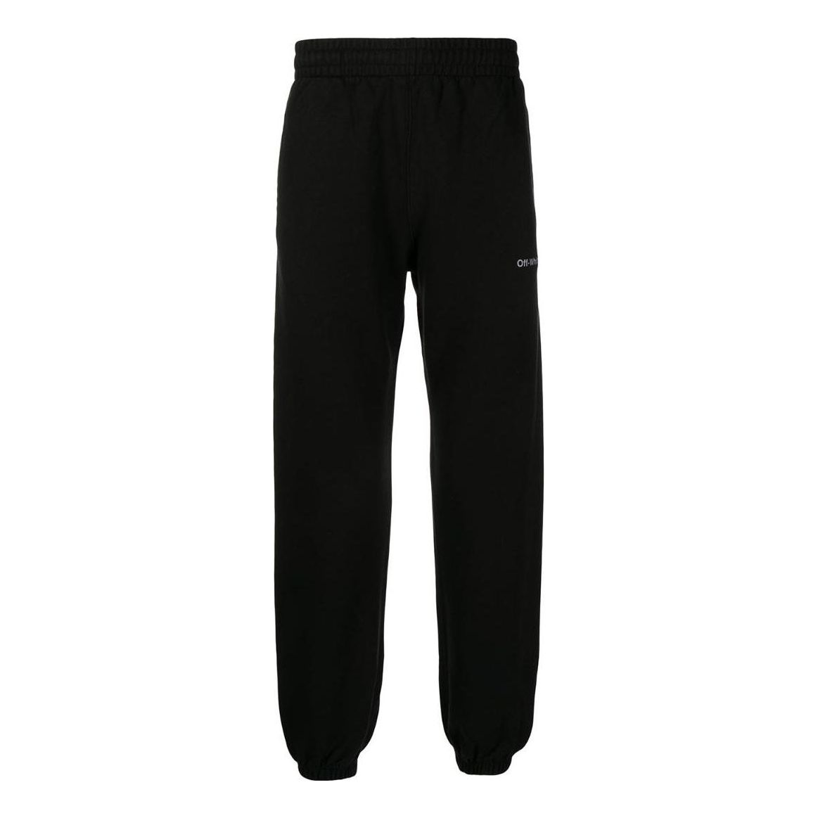 Men's Off-White SS22 Solid Color Alphabet Logo Printing Sports Pants/Trousers/Joggers Version Black OMCH030C99FLE00410101010