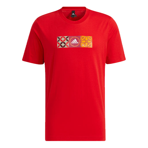 adidas Cny Gfx Tee limited Logo Printing Sports Round Neck Short Sleeve Red HI3292