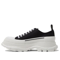 (WMNS) Alexander McQueen Tread Slick Lace Up Low 'Black White' 633902WHBGU1071
