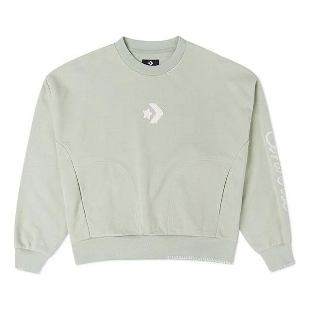 (WMNS) Converse Chain Stitch Crew Asia Sizing 'Light Green' 10025516-A02