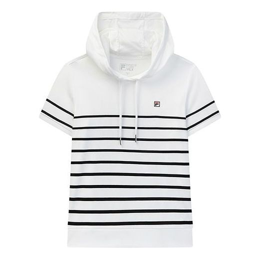 (WMNS) FILA Short Sleeve T-Shirt Hoodie White F11W028170F-WT