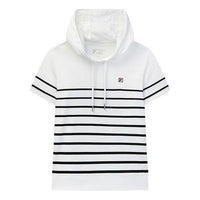 (WMNS) FILA Short Sleeve T-Shirt Hoodie White F11W028170F-WT