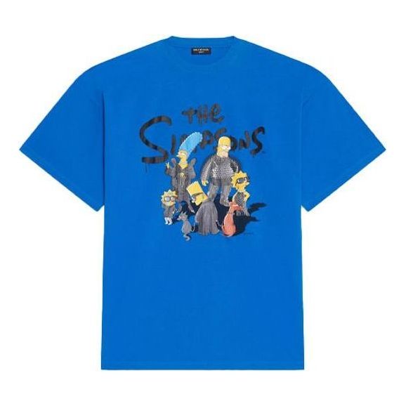 Balenciaga x The Simpsons Oversized T-Shirt 'Blue' 676589TLVG74210