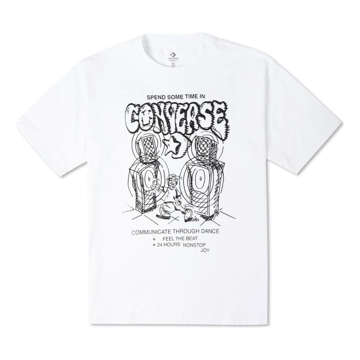 Converse Nonstop Joy Graphic T-Shirt Asia Sizing 'White' 10023464-A01