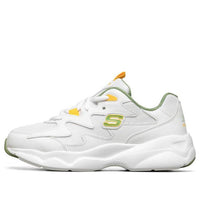 (WMNS) Skechers D'lites Airy Sports Shoes White/Green/Yellow 88888105-WGRN
