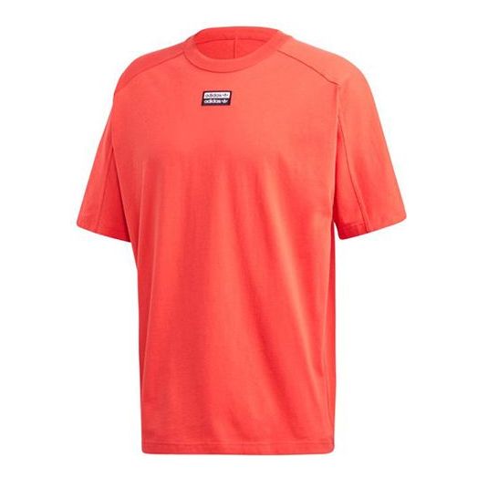adidas originals Logo Sports Short Sleeve Red FM2221