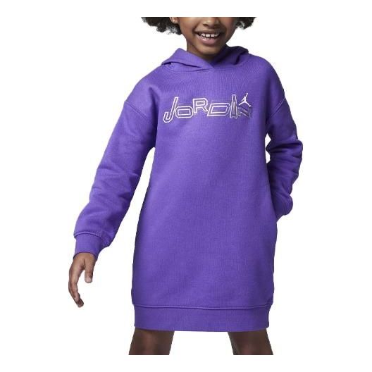 (GS) Air Jordan "Take Flight" Shine Pullover Dress 'Purple' 35C893-P44