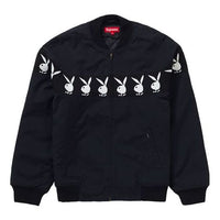 Supreme SS19 Supreme x Playboy Crew Jacket Black SUP-SS19-498