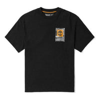 Men's Timberland Printing Logo Round Neck Black A2CN8001
