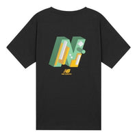 New Balance Classic Graphic Print Tee Asia Sizing 'Black Green' AMT12366-BK
