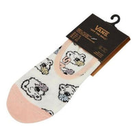(WMNS) Vans Bear Friends Canoodle Socks 'White Pink' VN00037ZFS8