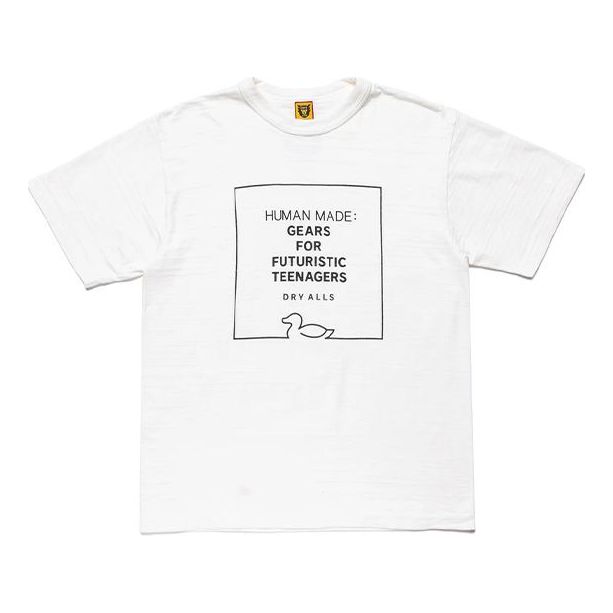 HUMAN MADE Alphabet Bamboo Short Sleeve Unisex White HM20TE006