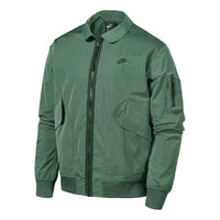 Nike Sportswear Woven lapel Solid Color Sports Jacket Silver Green CZ9895-337