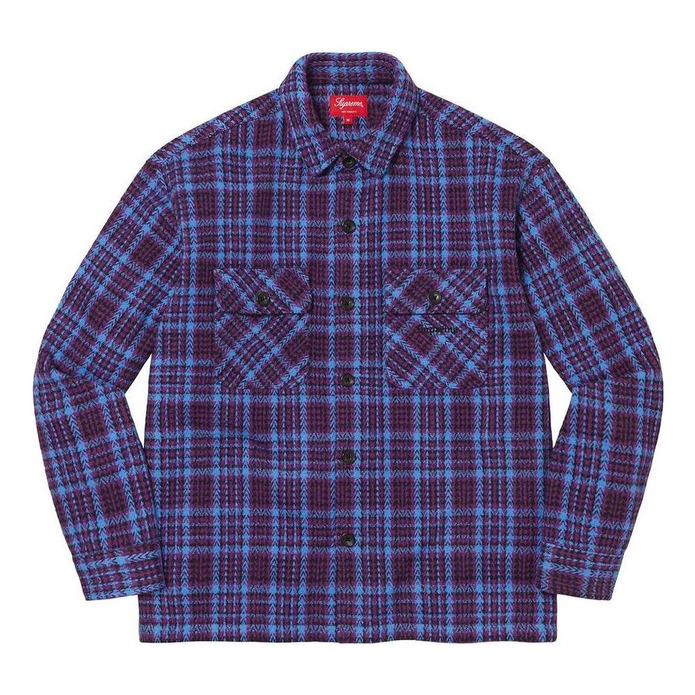 Supreme Heavy Flannel Shirt 'Purple Blue' SUP-FW22-231