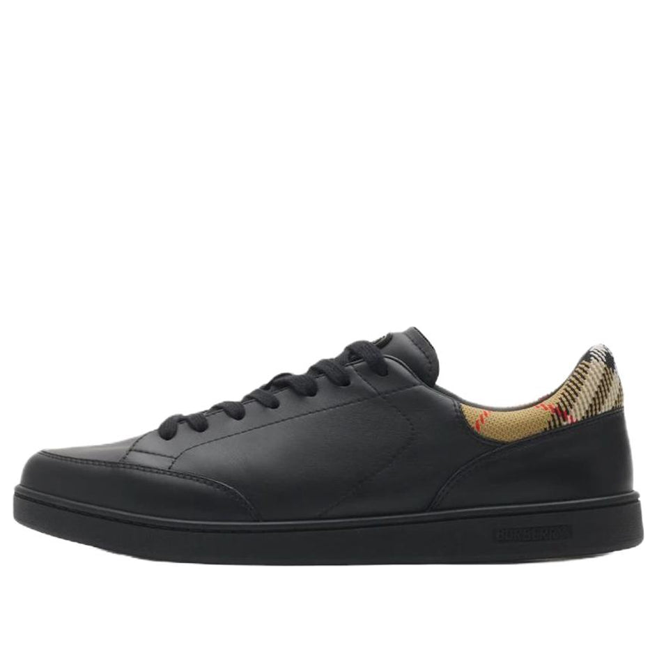 Burberry 26 Leather Set Sneakers 'Black Sand Beige' 81188511