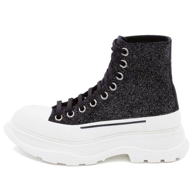 (WMNS) Alexander McQueen Tread Slick Boot 'Galaxy Black' 633900WHW571027
