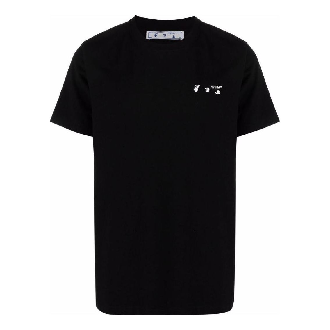 Men's Off-White SS22 Solid Color Alphabet Logo Printing Round Neck Short Sleeve Version Black T-Shirt OMAA027F21JER00110011001