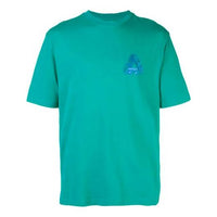 Men's PALACE Triangle Alphabet Pattern Loose Short Sleeve Green P13TS007