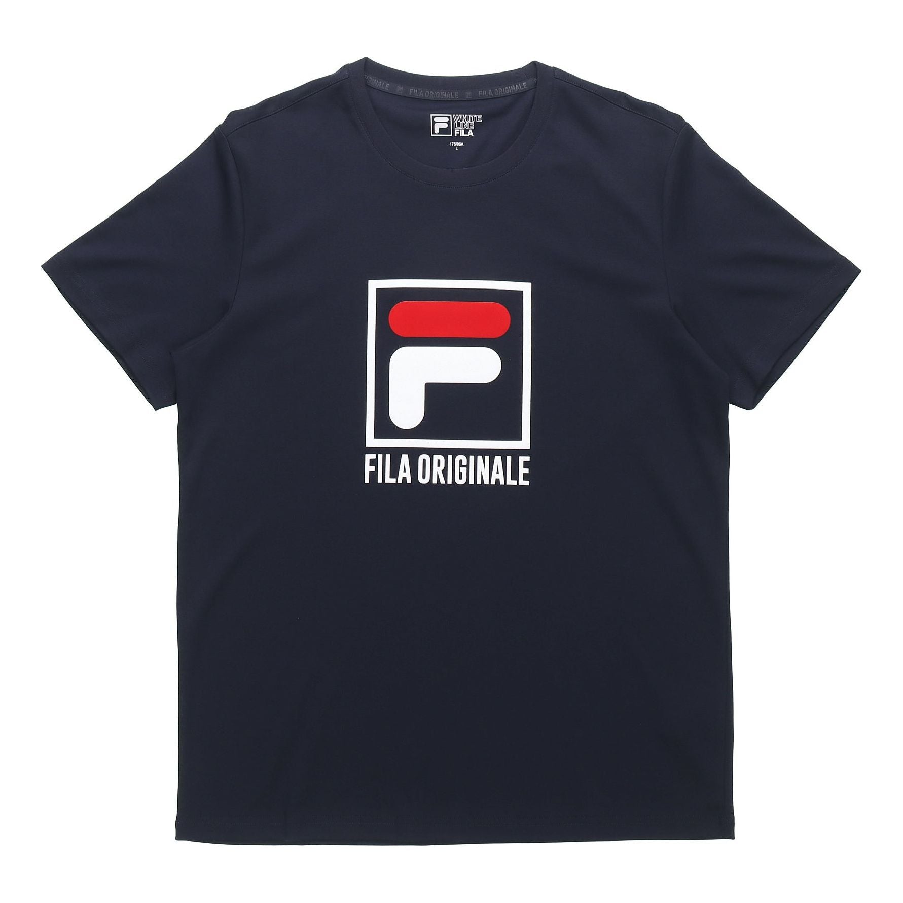 FILA Alphabet Logo Printing Round Neck Casual Short Sleeve Blue F51M128124F-NV